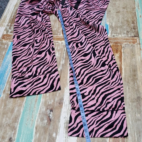 Victoria's Secret After Hours Satin Zebra Stripe Pajama Lounge Pants Small - Picture 8 of 9